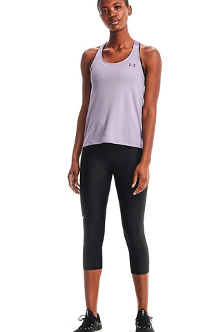 Leggings Tre Quarti Neri con Tasca Laterale UNDER ARMOUR Capri UA Tech