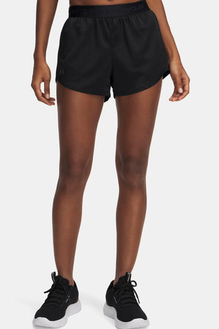 UNDER ARMOUR Tech™ Play Up Shine – Schwarze Shorts mit elastischer Taille