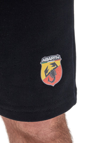 Schwarze Baumwoll-Shorts mit Kordelzug ABARTH AH24SS005