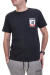 Schwarzes Rundhals-T-Shirt mit ABARTH-Herz-Logo AH24SS054