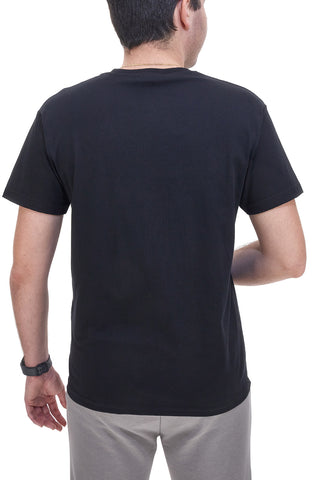 Schwarzes Rundhals-T-Shirt mit ABARTH-Herz-Logo AH24SS054