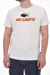 Weißes Rundhals-T-Shirt mit Logo vorne NO LIMTIS MATS048S24
