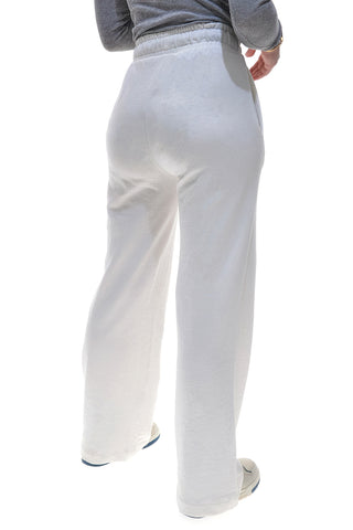 Weiße Hose mit goldenem Logo NO LIMITS LAPK005S25
