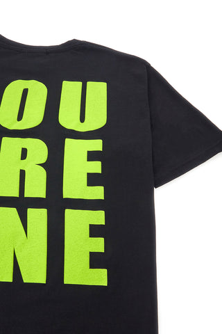 Schwarzes Kurzarm-T-Shirt mit geprägtem Aufdruck, hergestellt in Italien, Boardman Alpha 1