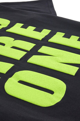 Schwarzes Kurzarm-T-Shirt mit geprägtem Aufdruck, hergestellt in Italien, Boardman Alpha 1