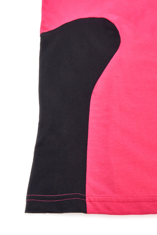 Schwarzes und fuchsiafarbenes Kurzarmtrikot, hergestellt in Italien, Boardman Alpha 2