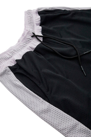 Schwarze kniehohe perforierte Sportshorts Weiß und Schwarz Made in Italy BOARDMAN BRDM6