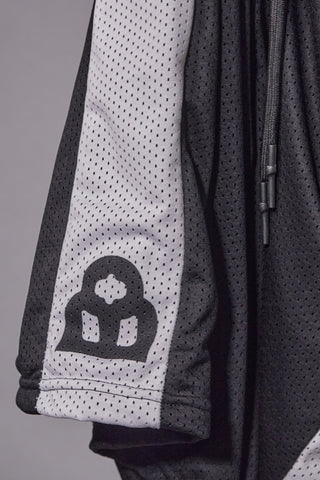 Schwarze kniehohe perforierte Sportshorts Weiß und Schwarz Made in Italy BOARDMAN BRDM6