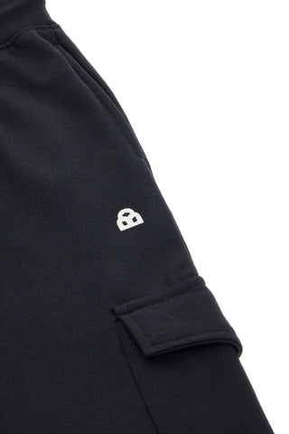 Pantaloni neri cargo interno felpato Boardman NBY821