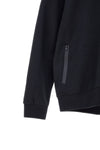 Schwarzes Sweatshirt mit durchgehendem Reißverschluss und hohem Kragen, warmes Fleecefutter, Boardman NBY327
