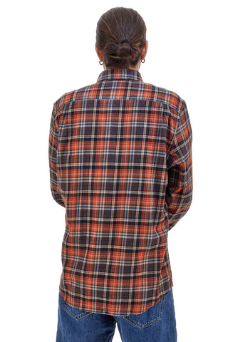 Camicia a quadri arancio 100% cotone US Golf CC09