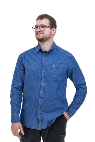 US Golf CC10 Baumwoll-Denim-Hemd mit Tasche