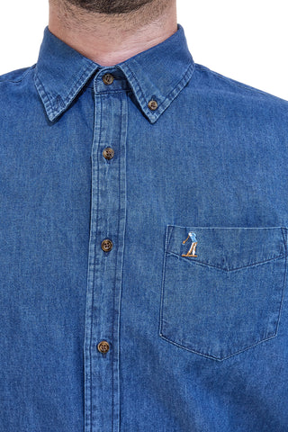 US Golf CC10 Baumwoll-Denim-Hemd mit Tasche