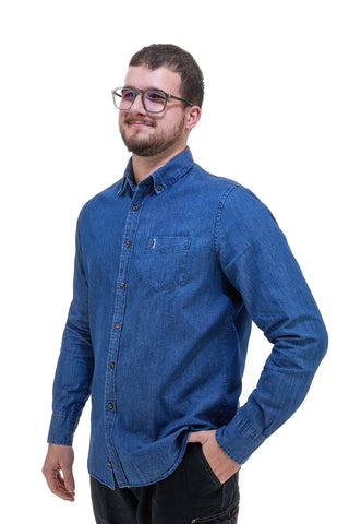 US Golf CC10 Baumwoll-Denim-Hemd mit Tasche