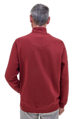Felpa rossa full zip con ricamo U.S. Golf Club F110