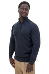 US Golf AC12 Blauer Pullover aus Wollmischung mit Reißverschluss