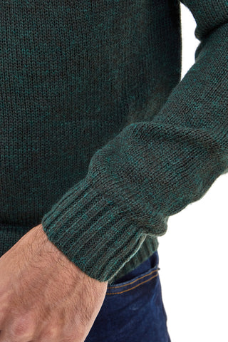 US Golf AC11 Grüner Pullover aus Wollmischung mit Rundhalsausschnitt