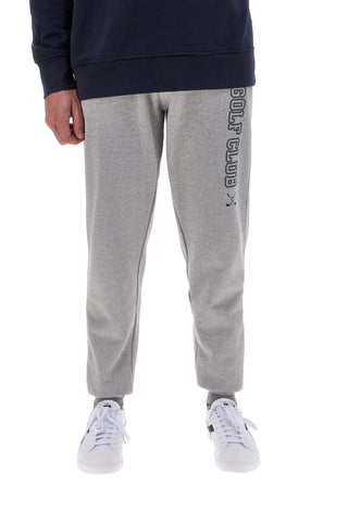 US Golf Club F105 Graue Trainingshose aus Baumwolle und Polyester mit seitlichem Aufdruck