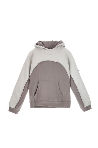 Boardman PT-MF-8050 zweifarbiger Hoodie mit hellbeigem und taubengrauem Fleecefutter