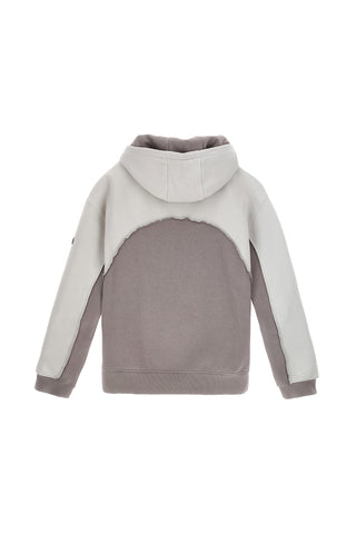 Felpa con cappuccio bicolore beige chiaro e tortora interno felpato Boardman PT-M-F-8050