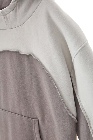 Felpa con cappuccio bicolore beige chiaro e tortora interno felpato Boardman PT-M-F-8050