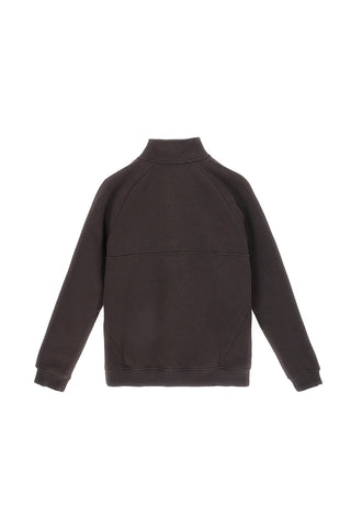 Felpa marrone mezza zip con collo alto interno felpato Boardman PT-M-F-8052