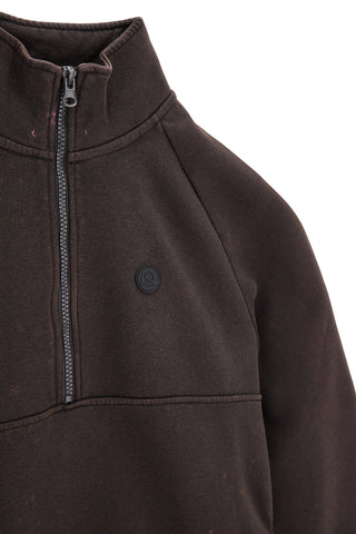 Felpa marrone mezza zip con collo alto interno felpato Boardman PT-M-F-8052