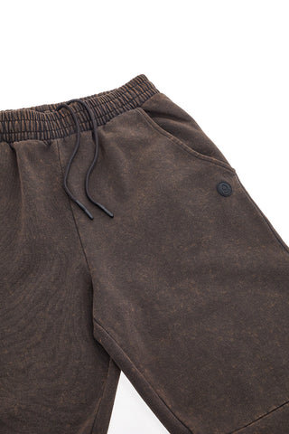 Braune Jogginghose im Vintage-Stil mit warmem Fleecefutter, Modell Boardman PT-MP-8053