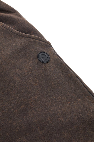 Braune Jogginghose im Vintage-Stil mit warmem Fleecefutter, Modell Boardman PT-MP-8053