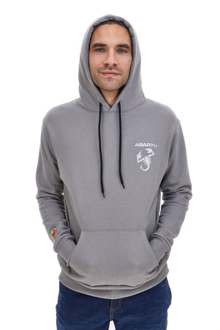 Felpa grigia con cappuccio logo frontale Abarth AH025CP