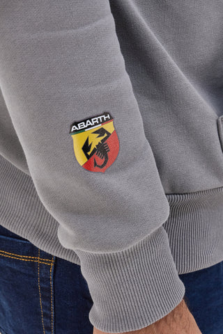 Felpa grigia con cappuccio logo frontale Abarth AH025CP