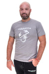 Graues Baumwoll-T-Shirt mit Abarth-Logo AH025TE