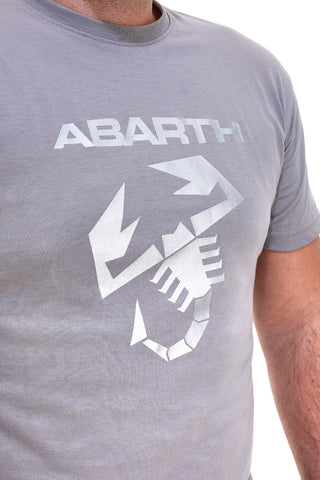 Graues Baumwoll-T-Shirt mit Abarth-Logo AH025TE