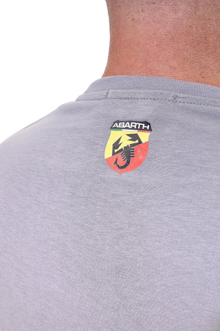 Graues Baumwoll-T-Shirt mit Abarth-Logo AH025TE