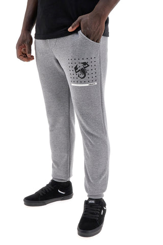 Pantaloni sportivi grigi in cotone con stampa Abarth AH005PA
