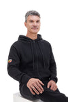Abarth AH001ZP Schwarzer Baumwoll-Hoodie