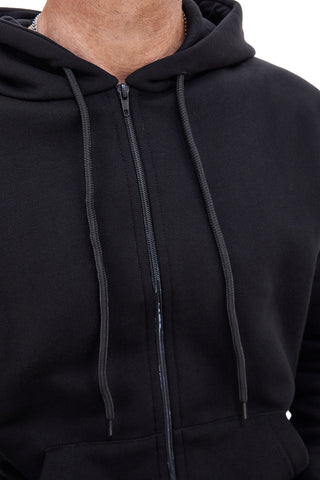 Abarth AH001ZP Schwarzer Baumwoll-Hoodie