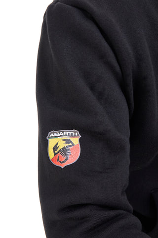 Abarth AH001ZP Schwarzer Baumwoll-Hoodie