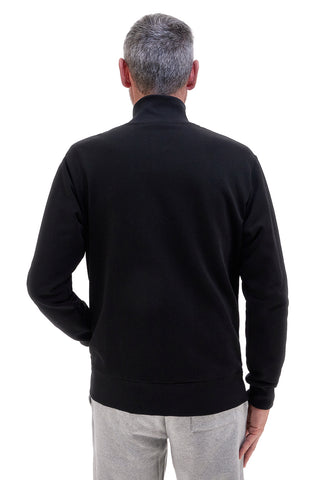 Schwarzes Sweatshirt mit durchgehendem Reißverschluss, 100 % Baumwolle, Abarth AH002ZP