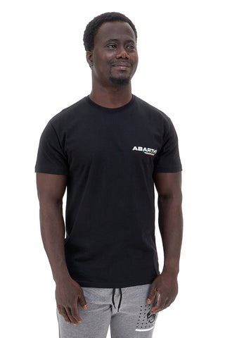 T-shirt nera con logo frontale 100% Cotone Abarth AH002TE