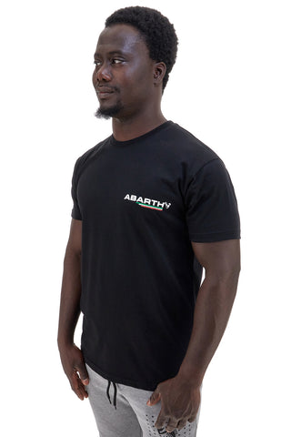 T-shirt nera con logo frontale 100% Cotone Abarth AH002TE