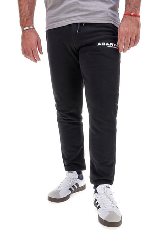 Schwarze Baumwoll-Jogginghose mit Abarth-Logo AH002PA