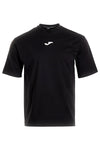 T-shirt nera in cotone con logo gommato Joma Short Sleeve T-Shirt