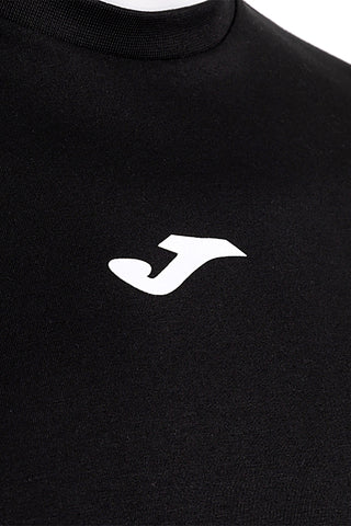 T-shirt nera in cotone con logo gommato Joma Short Sleeve T-Shirt