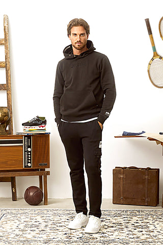 Pantaloni neri cargo in cotone con logo Joma Urban Streetlong Pants