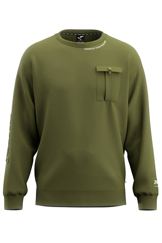 Felpa verde con tasca frontale e girocollo Joma Urban Street Sweatshirt