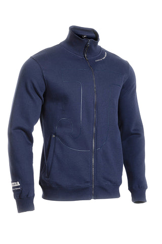 Felpa blu con zip e maxi logo frontale Joma Urban Street Full Zip Sweatshirt