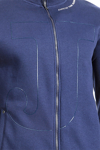 Joma Urban Street Full Zip Sweatshirt, blau, mit Maxi-Logo auf der Vorderseite