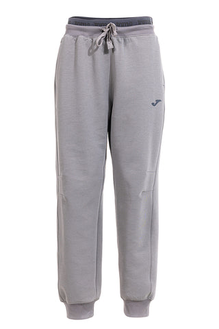 Pantaloni jogger grigi con fascia elastica e logo in silicone JOMA Step Long Pants