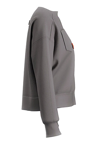 Joma Step Sweatshirt Grau mit Fronttasche und technischen Details